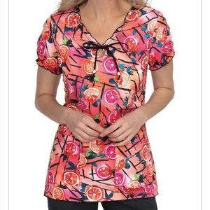 NWT Koi Delaney Top Fruit scrub top